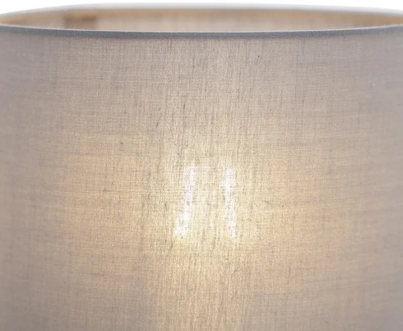 Smart wandlamp staal met grijze kap incl. Wifi A60 - Stacca