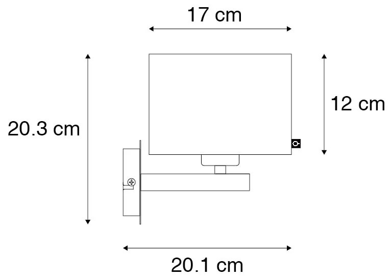 Moderne wandlamp zwart met goud - VT 1