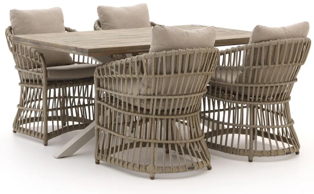 Diningset Intenso  | 4 personen | Tuinset teakhout | 5-delig | Kees Smit Tuinmeubelen