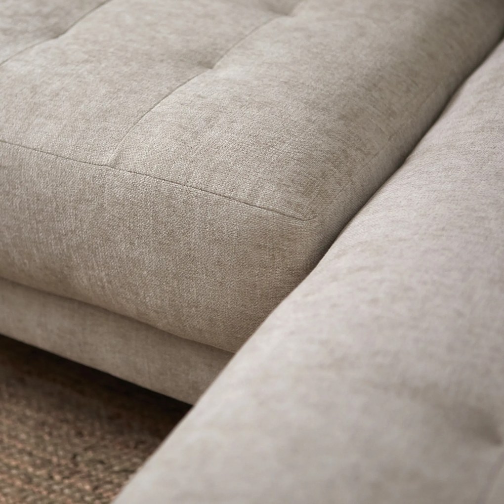 PEPP Interiors Oreo Beige Bank Hoge Poot Chaiselongue Rechts