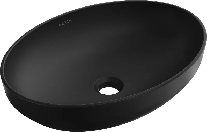 Mexen Cornelia opzetwastafel 50 x 37 cm, zwart mat - 21885085