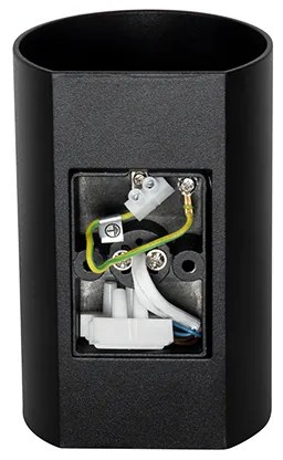 Design wandlamp zwart rond GU10 50mm - Sabbir