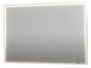 INK SP19 spiegel - 120x4x80cm rechthoek in stalen kader incl dir LED - verwarming - color changing - dimbaar en schakelaar - mat wit 8409076