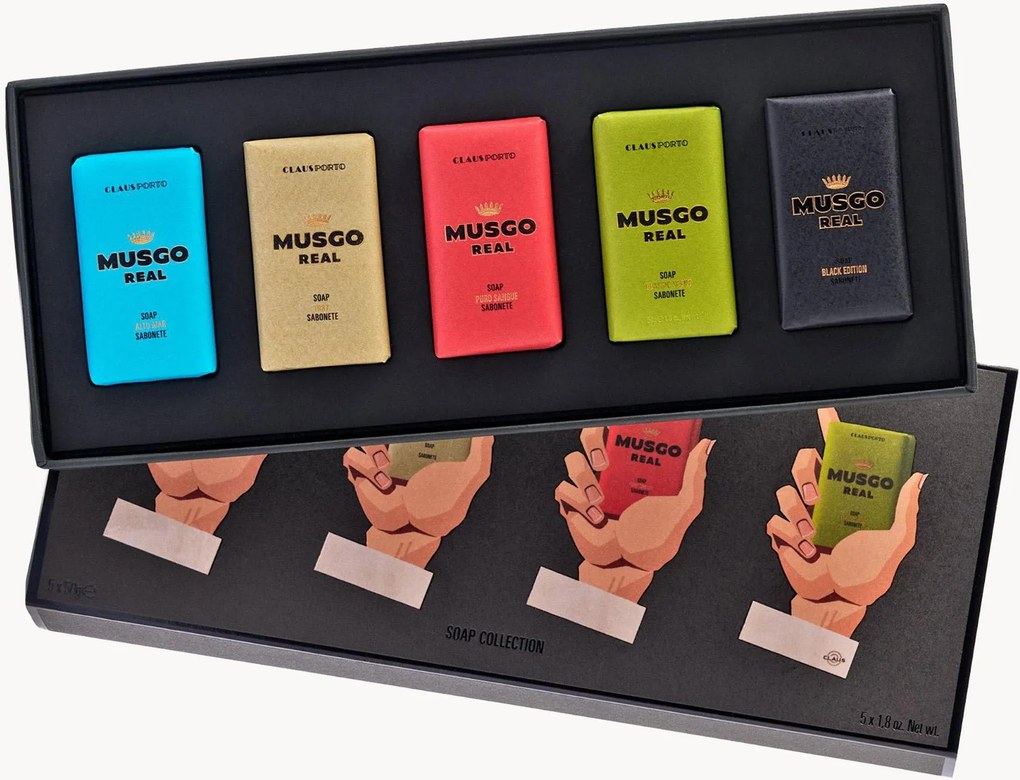 Mini zeepjes cadeauverpakking Musgo Real, 5-delig