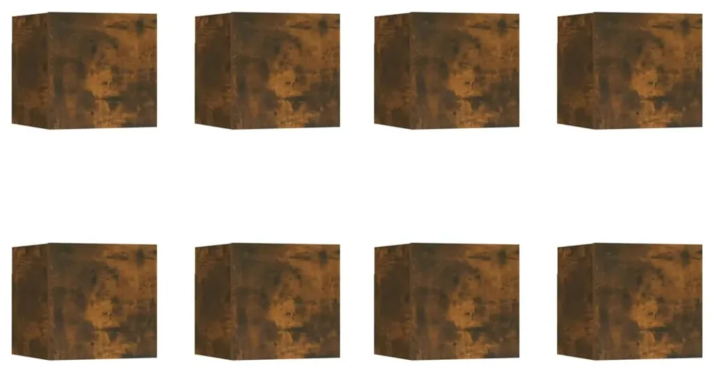 vidaXL Tv-wandmeubelen 8 st 30,5x30x30 cm gerookt eikenkleurig