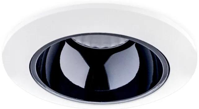 LED Inbouwspot 5W Dimbaar, Kantelbaar, Wit/Zwart, Rond, Ã70mm, Warm Wit