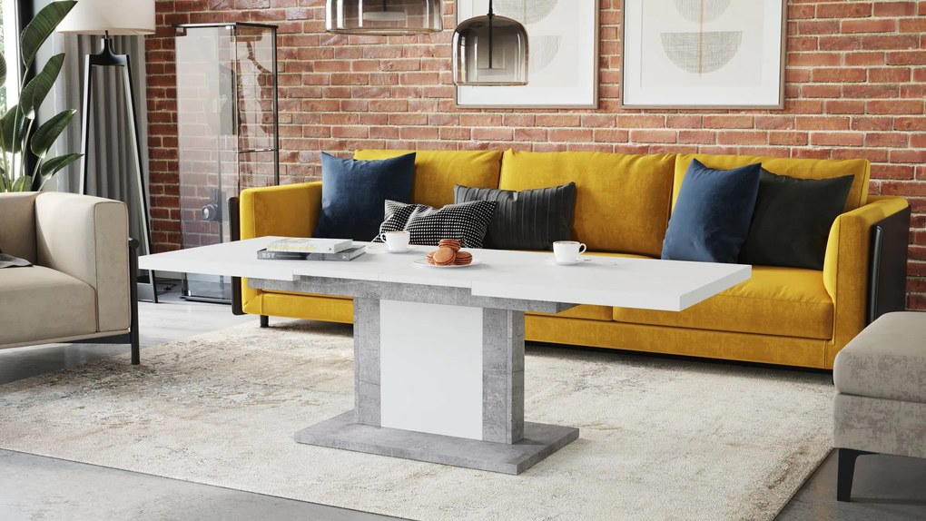 ORION wit / beton, salontafel