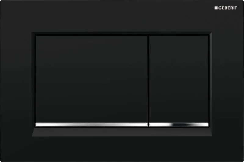 Sigma30 bedieningspaneel 2-knops 24,6 x 16,4 x 1 cm, zwart-glans chroom