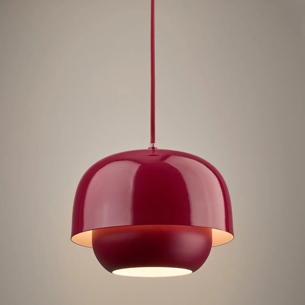 Hanglamp van gekleurd metaal Ø21,4 cm, Kinoko