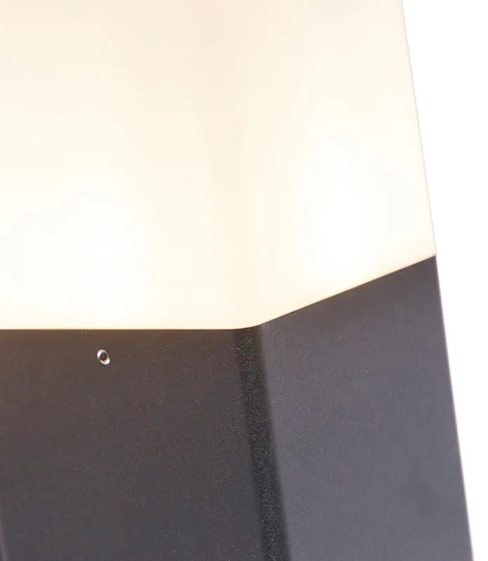 Buitenwandlamp zwart met opaal witte kap IP44 - Denmark Modern E27 IP44 Buitenverlichting