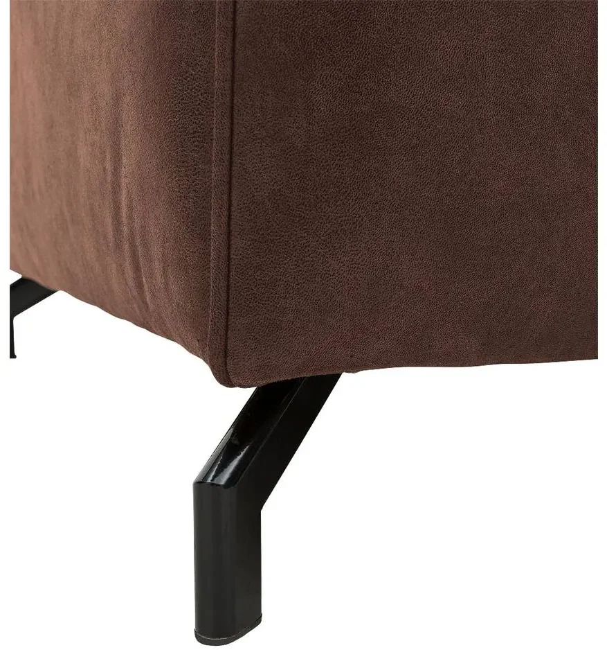 Goossens Bank Calvin bruin, micro leer, 2,5-zits, modern design