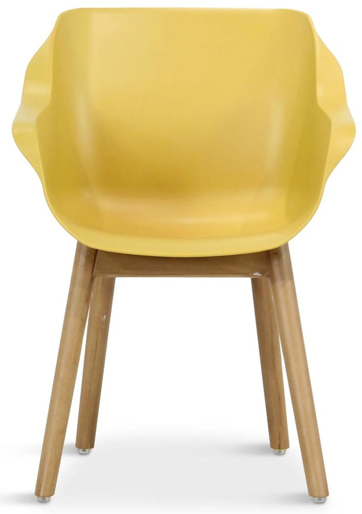 Tuinset Ronde Tuintafel 4 personen 120 cm Kunststof Geel  Hartman Sophie