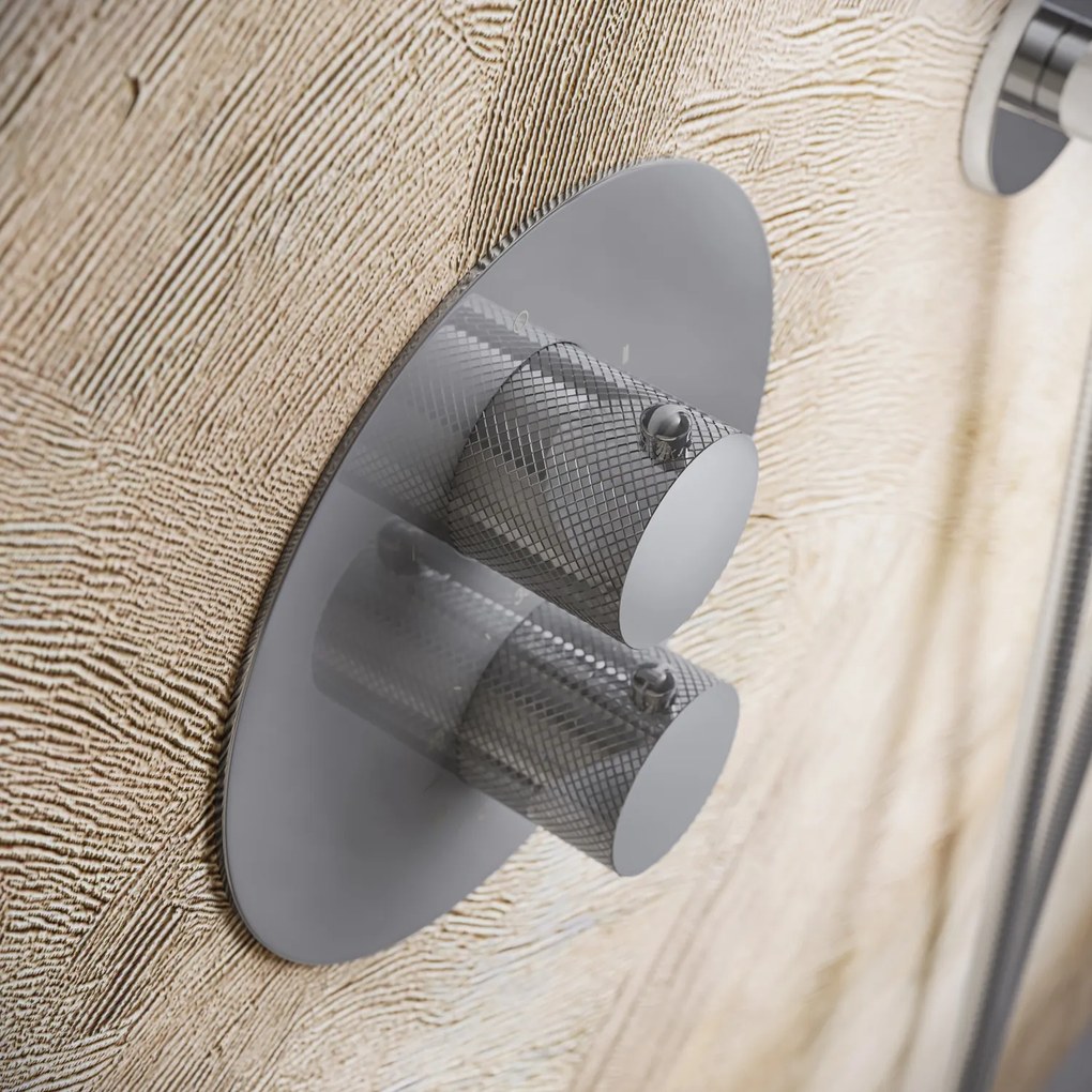 Saniclear Talpa Curved rond inbouw thermostaat met inbouwdeel chroom