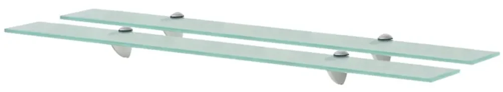 vidaXL Schappen zwevend 2 st 90x20 cm 8 mm glas