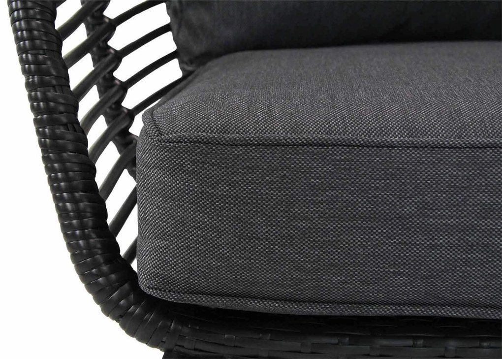 Hoek loungeset 4 personen Wicker Zwart Coco Coco Leonardo