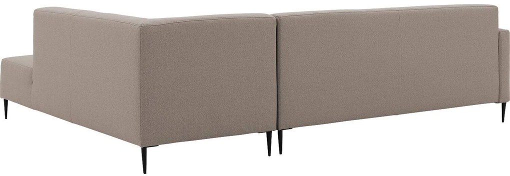 Goossens  Key West grijs, stof, 3-zits, modern design met ligelement rechts