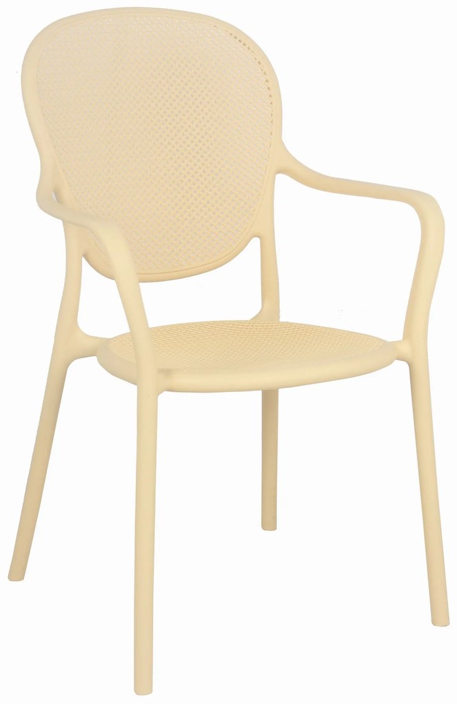 VERANO Licht perzikkleurig - MODERNE STOEL VOOR KEUKEN, TERRAS (STAPELBAAR)