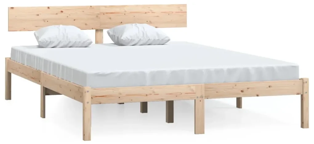 vidaXL Bedframe massief grenenhout 150x200 cm UK King