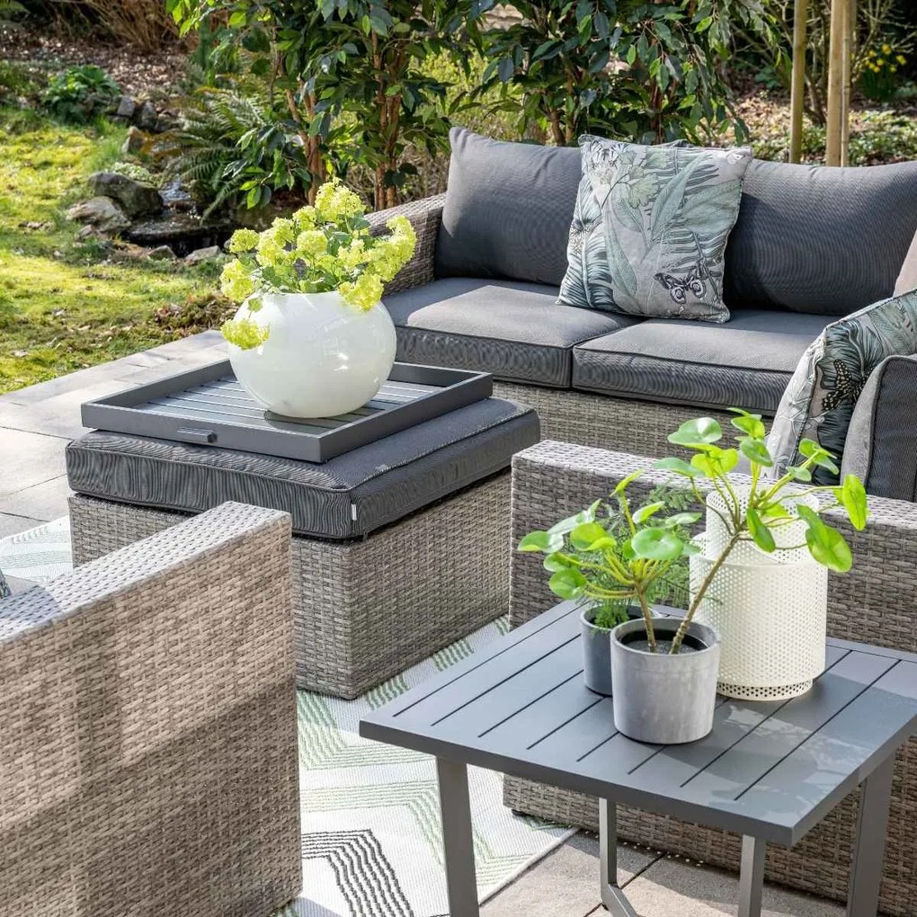 Garden Impressions Altea loungeset 5-delig incl. lounge tuinstoel - grijs