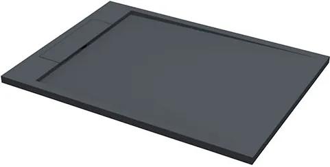 Douchebak Decent Rechthoek 140x90x4.5cm Solid Surface Mat Zwart