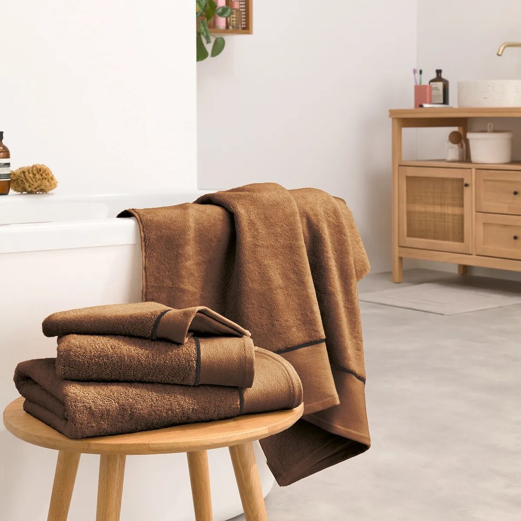 Set van 2 gekamde katoenen handdoeken 675g/m², Victor