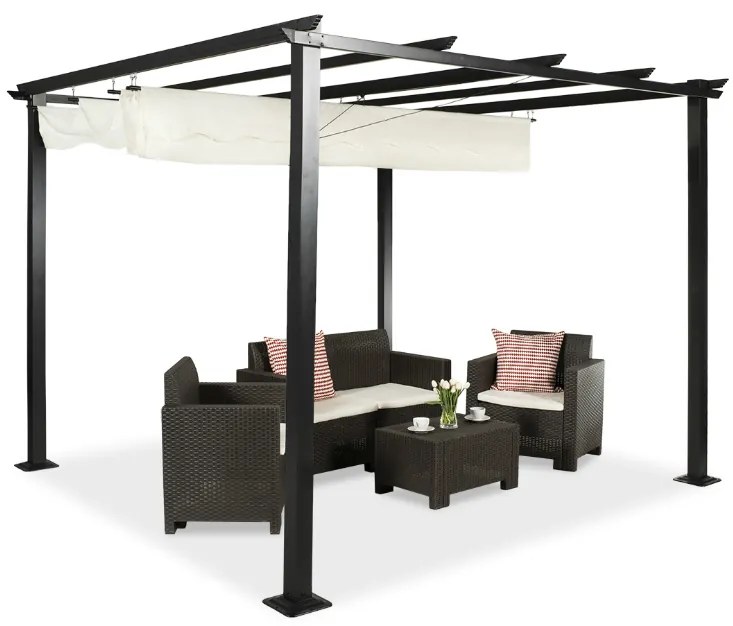 Vrijstaande terraspergola Tenerife 3 x 4 m crème