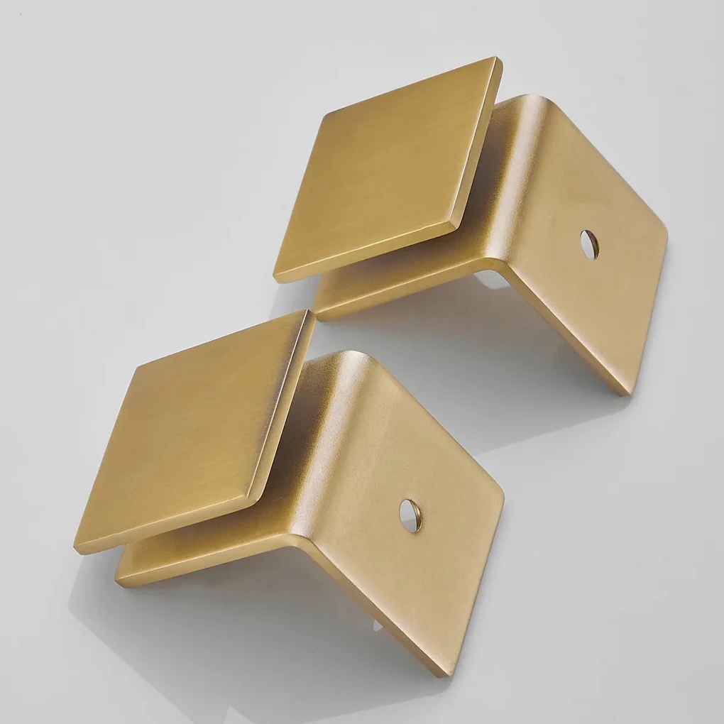 Saniclear Brass profielloze douchecabine 80x70cm met 70cm deur geborsteld messing