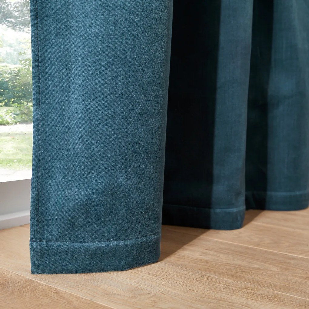 Thermisch gordijn in fluweel met verdekte lussen, Velvet