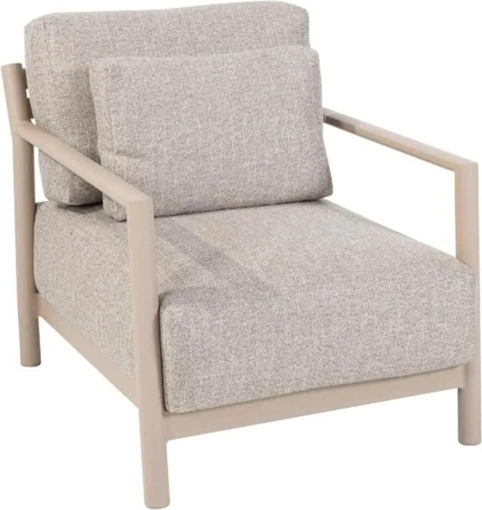 Tuinstoel Aluminium Taupe-naturel-bruin 4 Seasons Mykonos  latte