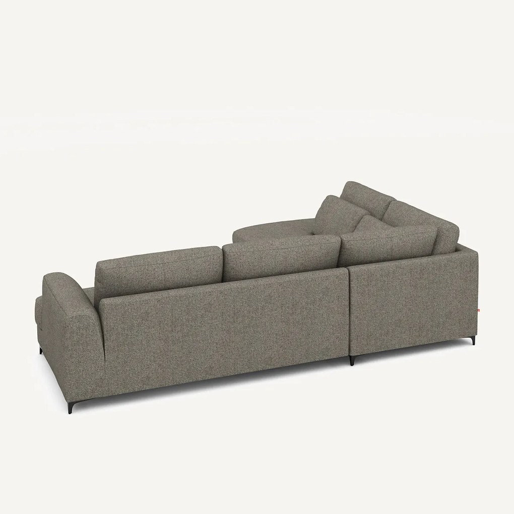 Omvormbare hoekbank links, tweed stof, Marsile