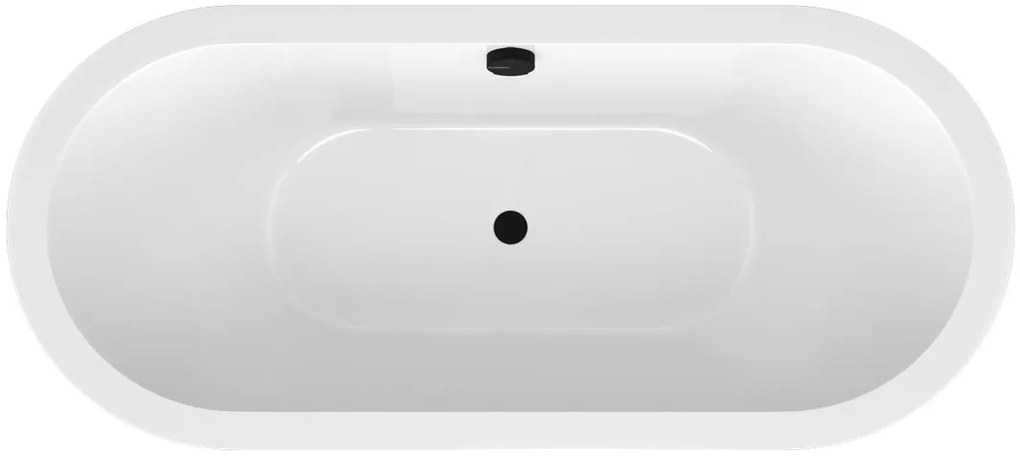 Polysan Viva Monolith half vrijstaand inbouwbad 170x75x60cm wit