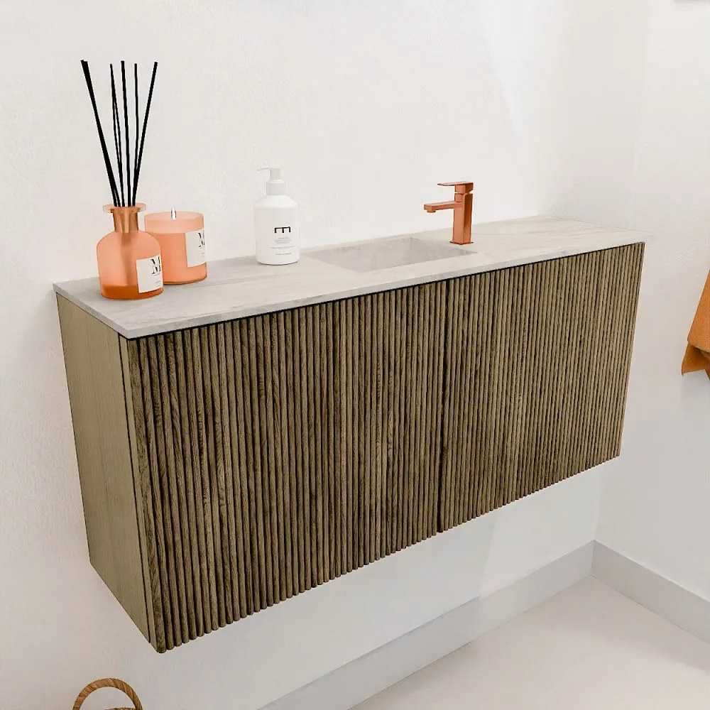 Mondiaz Joya DLux 90cm toiletmeubel dusk met wastafel faye midden 1 kraangat ostra