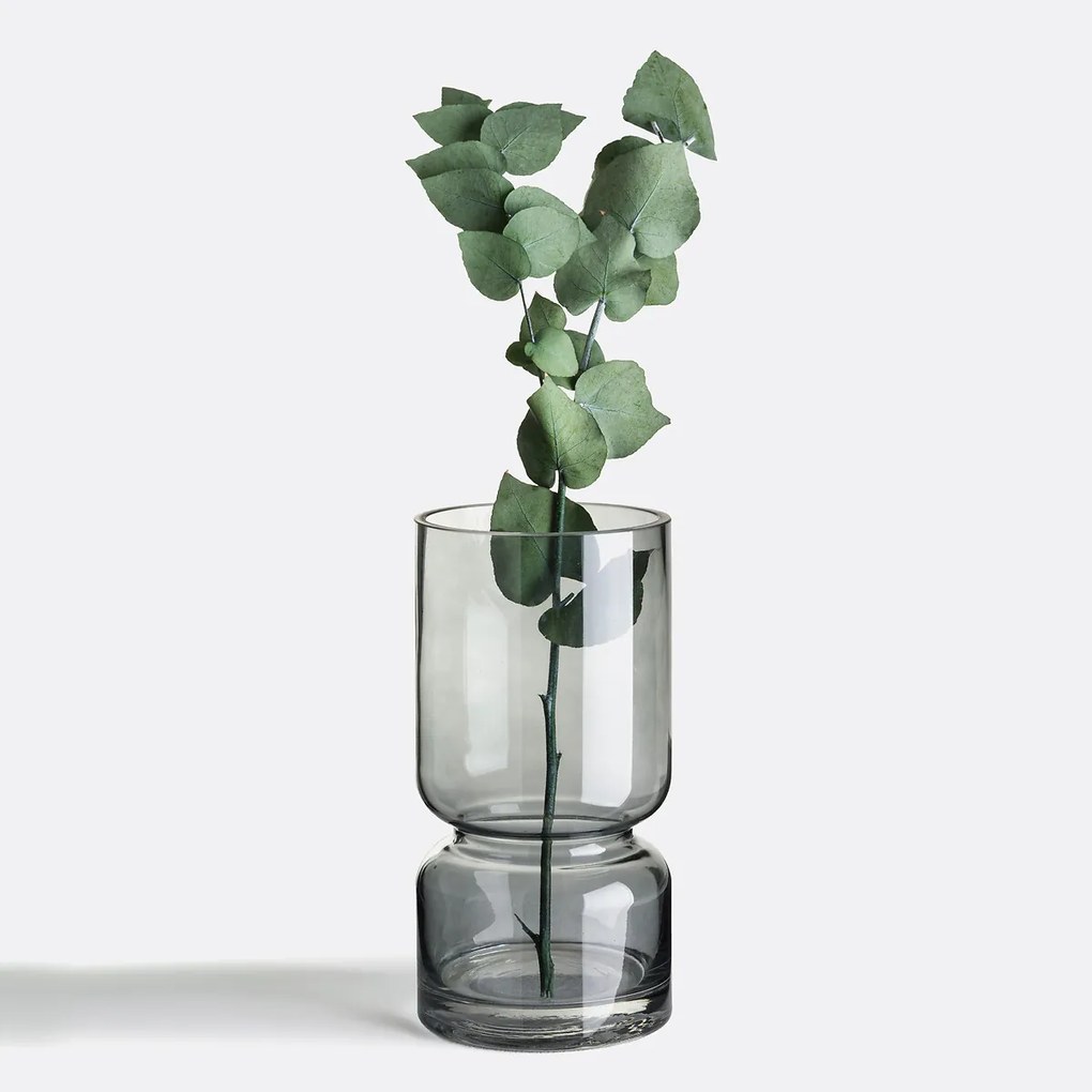 Vaas in smoked glas H22cm, Sinao