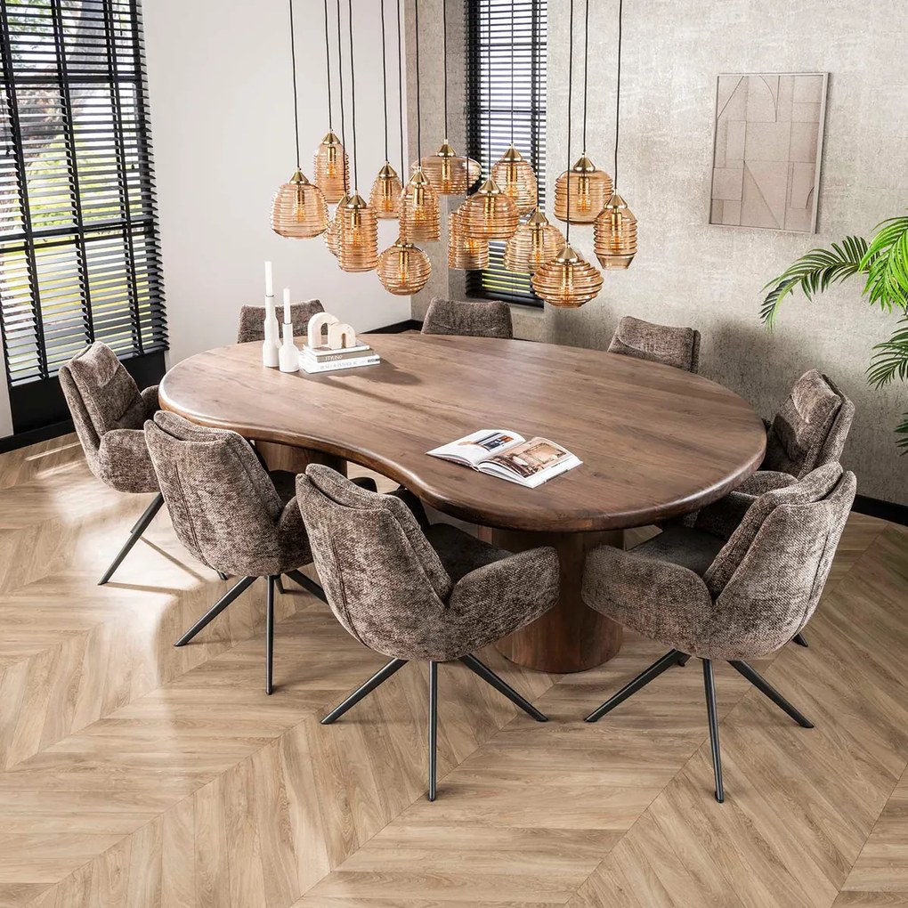 Draaibare Eetkamerstoel Met Pocketvering Taupe