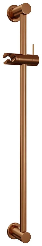 Brauer Stripe thermostatische badkraan met glijstang en staafhanddouche koper geborsteld PVD