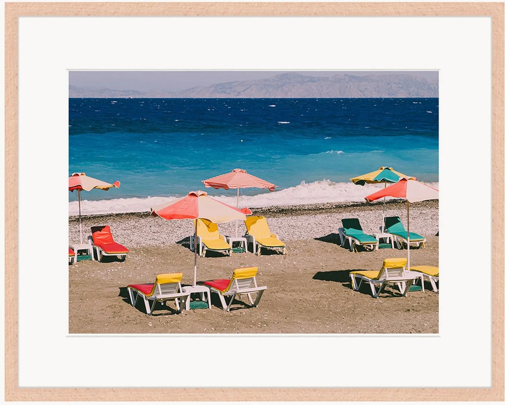 Ingelijste digitale print California Beach