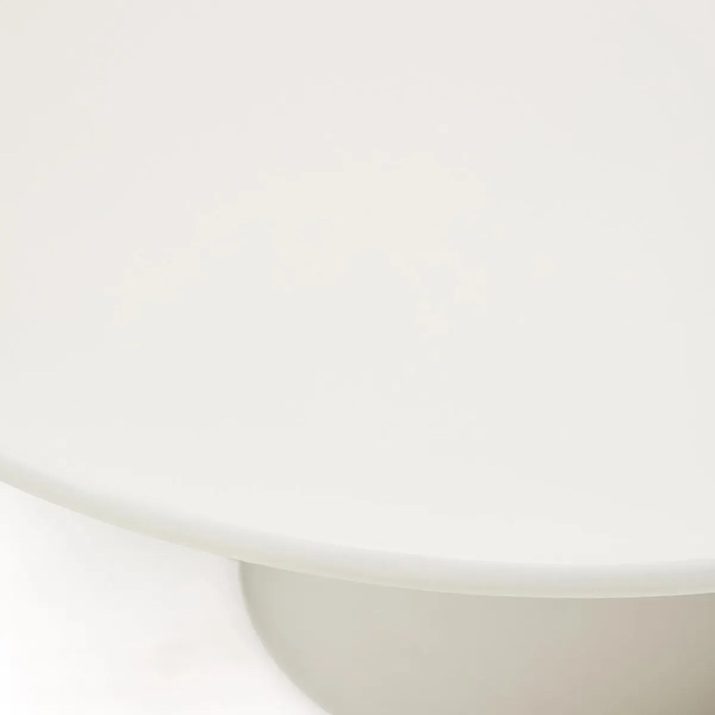 Kave Home Albanella Cement Salontafel Wit Glanzend 85 Cm - 85 X 85cm.