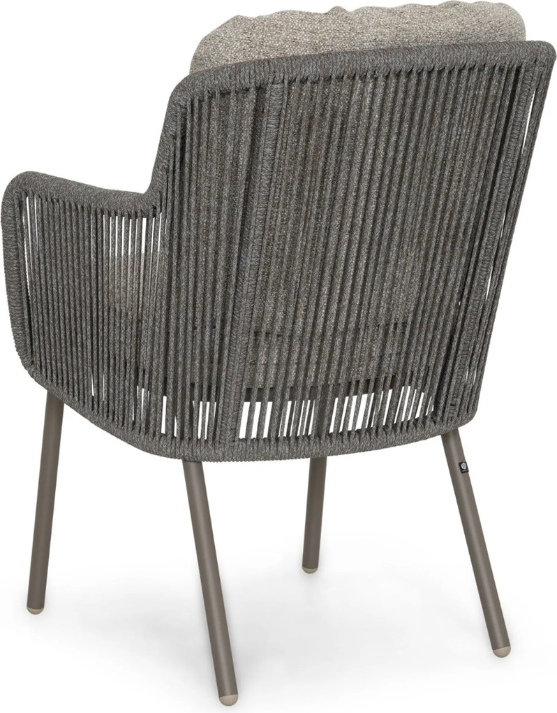 Tuinset Ronde Tuintafel 6 personen 158 cm Rope Taupe  Santika Furniture Santika