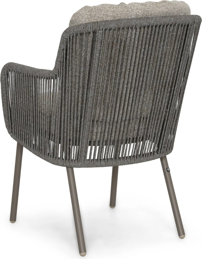 Tuinset Ronde Tuintafel 6 personen 180 cm Rope Taupe Santika Furniture Santika