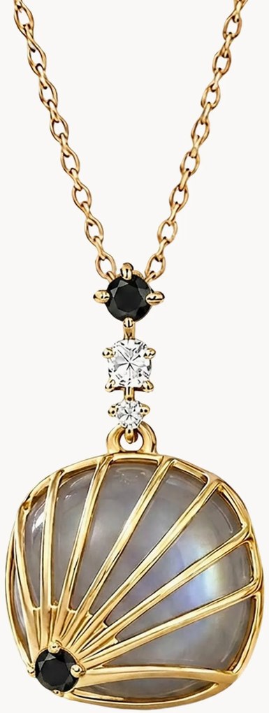 Vergulde ketting Lucy met edelstenen
