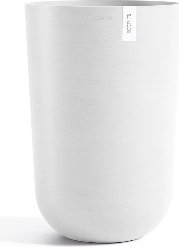 Ecopots bloempot Oslo High 52 - Rond - Pure White - Diameter 35 x H51,5 cm