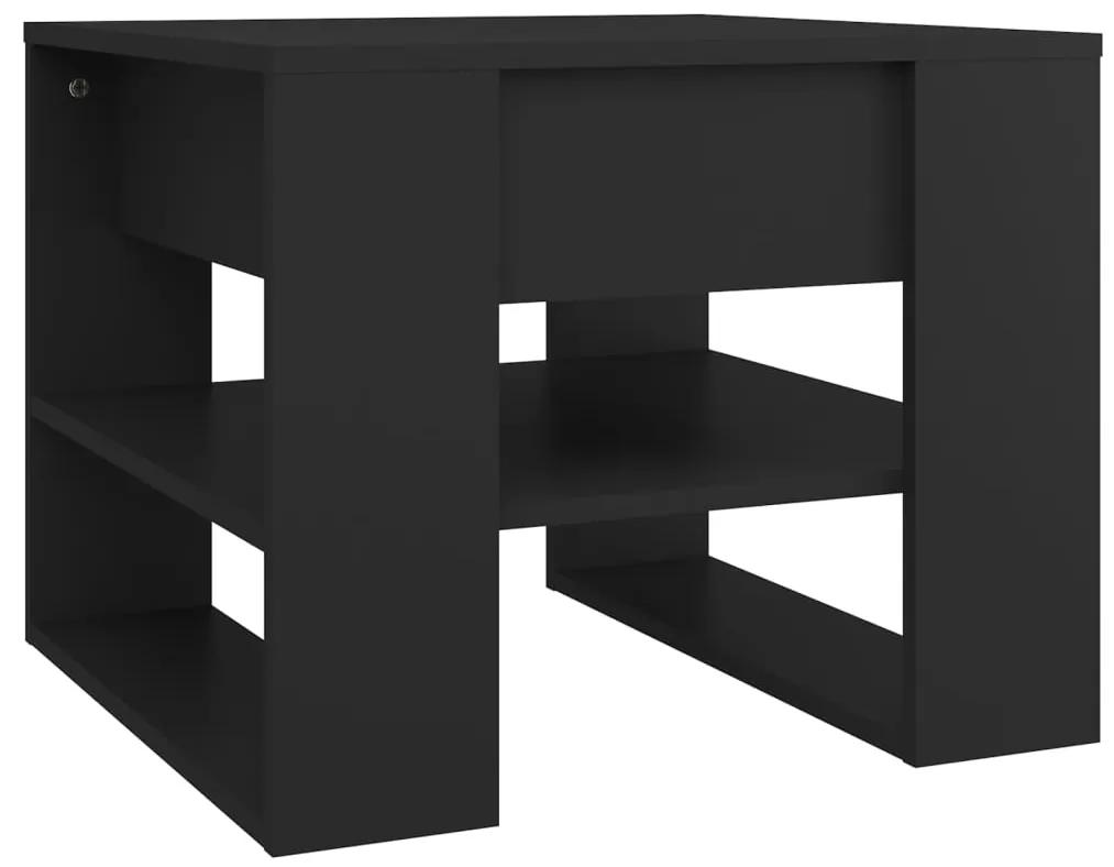 vidaXL Salontafel 55,5x55x45 cm bewerkt hout zwart