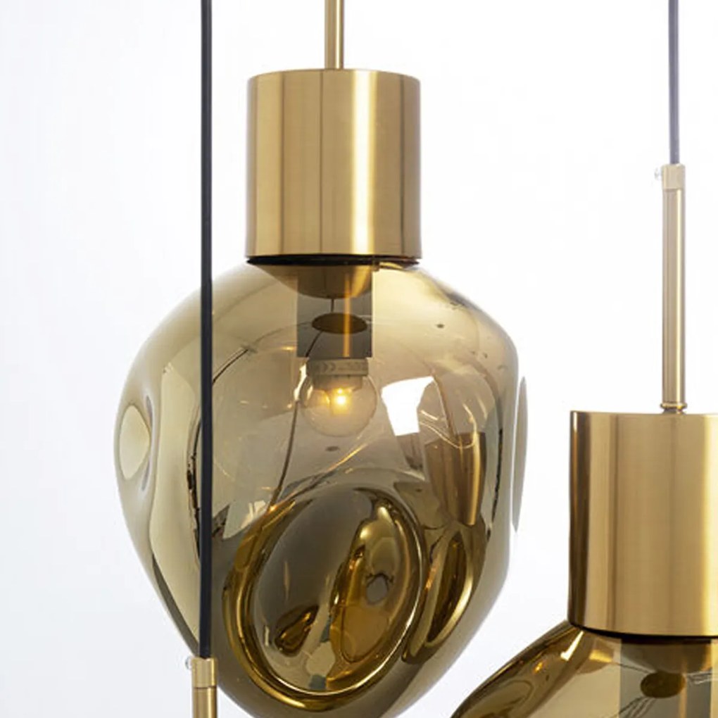 Hanglamp Traps Gedeukt Glas Goud