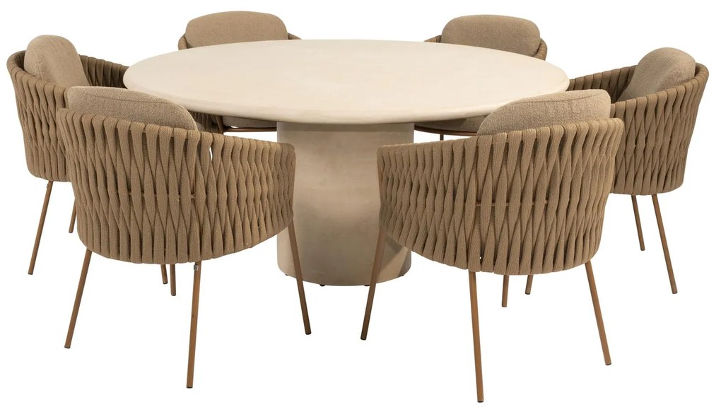 4 Seasons Outdoor Molina tuinstoel amber SALE Tuinstoel beige weerbestendig