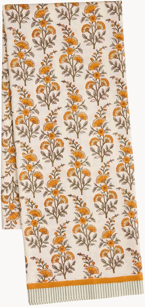 Handgemaakt tafelkleed Melon met bloemmotief