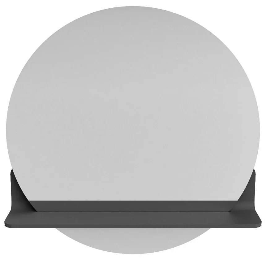 Mondiaz Spot spiegel rond Ø60cm met planchet dark grey