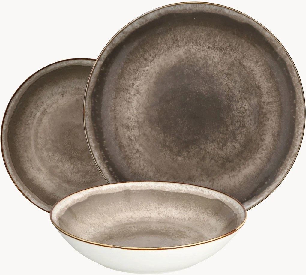 Porseleinen serviesset Moon, 6 personen, 18-delig