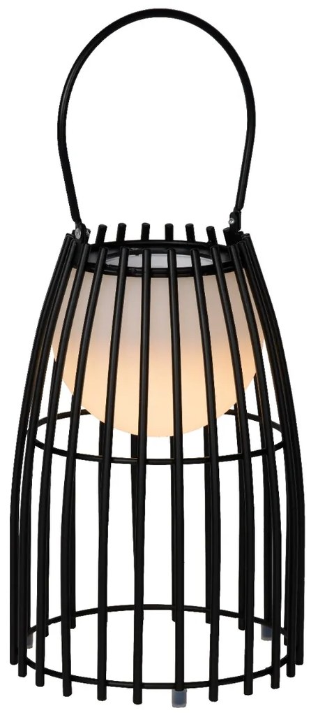 Lucide Fjara oplaadbare LED lamp 0.3W 25x18cm zwart