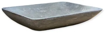 B-Stone Novi natuurstenen waskom 50x36cm grijs