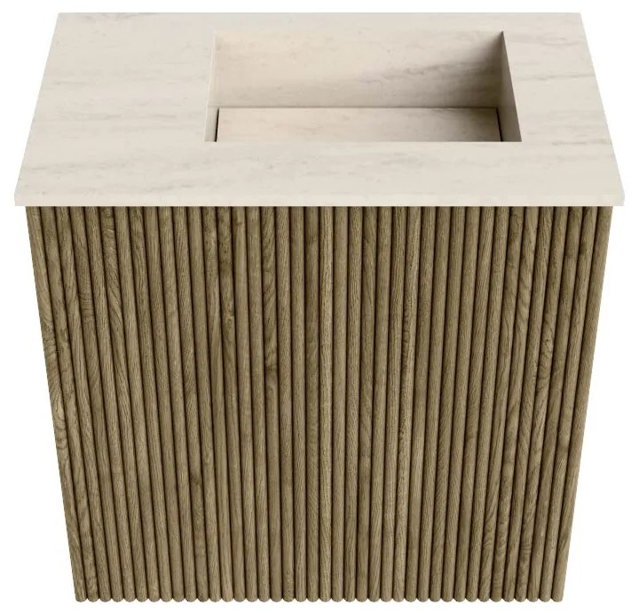 Mondiaz Joya DLux 40cm toiletmeubel dusk met wastafel faye rechts zonder kraangat meli